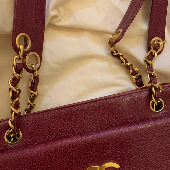 Chanel vintage timeless tote Bordeaux - Picture 3 of 12